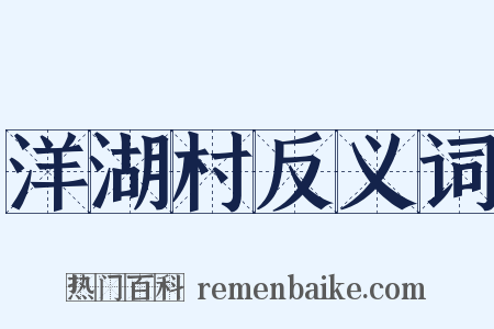 洋湖村反义词是什么意思的图片